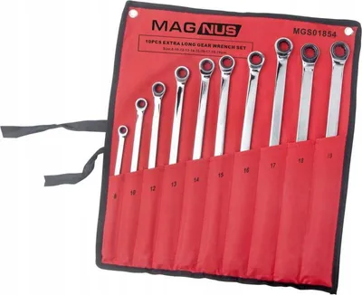 Image de MAGNUS Jeu de clés mixtes à cliquet MGS01854 Acier au chrome-vanadium
