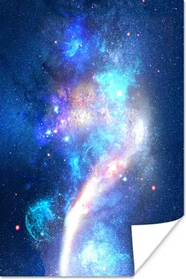 Produktbild von MuchoWow® Poster Sterne - Blau - Weltraum 80x120 cm - Papierdruck