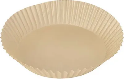 Produktbild von 100x Backpapierzuschnitte für Heißluftfritteusen Mikrowelle Backofen Ø16cm x 4,5cm braun