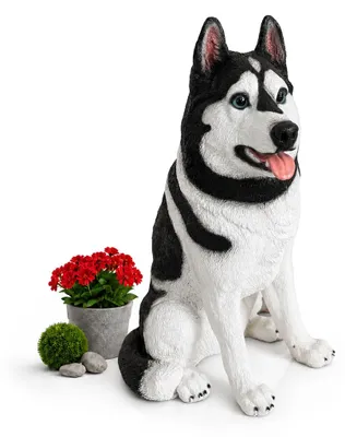 Obrázok produktu pre Socha záhradného psa Huskyho, polyresin, 86 cm
