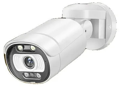 Imagen del producto de Cámara IP, resolución de 5 megapíxeles, audio bidireccional, detección de personas mediante inteligencia artificial, para uso en exteriores, con certificación CE