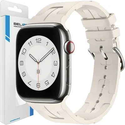 Produktbild von Beline Pasek Apple Watch Silikon Ultra 42/44/45/49Mm Beżowy/Starlight Box