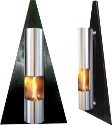 Produktbild von Ethanol und Gel Kamin - Modell Pyramide Schwarz