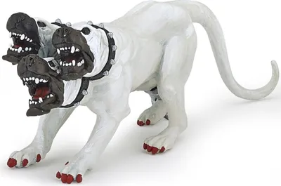 Produktbild von Papo Höllenhund Zerberus, Weiß, 3 Jahr(e), Fantasy World, Schwarz, Weiß, PVC