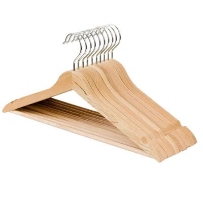 Produktbild von OGIVO Holzkleiderbügel 10 Stück Natur