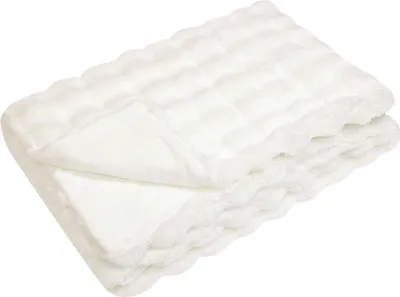 Produktbild von vidaXL Rutschfeste Decke aus Kunstkaninchenfell Olite 4 pcs Weiß