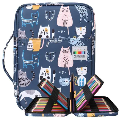 Produktbild von Federmäppchen mit 220 Fächern, tragbarer Organizer für Buntstifte, wasserdichtes Etui für Schüler, Kinder, Erwachsene und Künstler