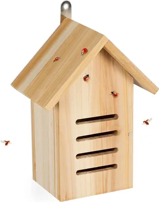 Productafbeelding van Marienkeverhotel HBD, 25x185x12 cm - Voor het ophangen in de tuin - Insectenhotel voor lieveheersbeestjes - Natuurlijk