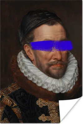 Produktbild von MuchoWow® Poster Wilhelm von Oranien - Adriaen Thomasz - Blau 20x30 cm - Papierdruck