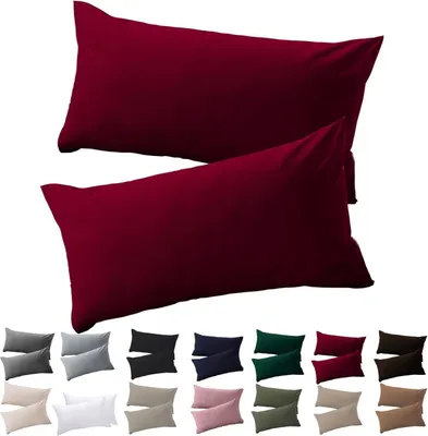 Produktbild von Soifox Kissenbezug 40x60 2er Set Mikrofaser Hypoallergen Rot