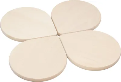 Produktbild von SCHNEIDEBRETT FÜR SERVIEREN BLÜTENBLÄTTER SET 4 STÜCK BUCHE 23,5 x 20 cm