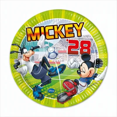Immagine prodotto di 8 piatti di carta di Topolino - Grandi 23 cm