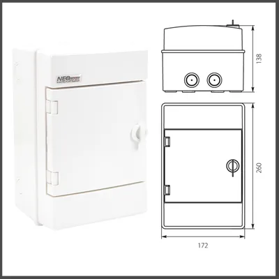 Image de Armoires de distribution Ap RH Boîtier à fusibles pour locaux humides ELEKTRO-PLAST blanc