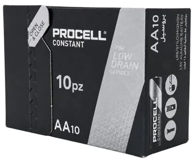 Immagine prodotto di Pile Alcaline Stilo Aa LR6 Procell 1,5V Confezione da 10 Pezzi