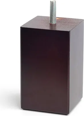 Zdjęcie produktu dla Nóżki Rei 433 drewno w kratkę ciemnobrązowy klasyczny buk (Ø 6 x 10 cm)