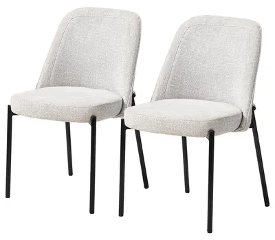 Produktbild von home24 Polsterstuhl - 2er-Set - Metall / Textil