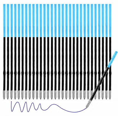 100 blaue Kugelschreiberminen 0,7 mm, Ersatzminen