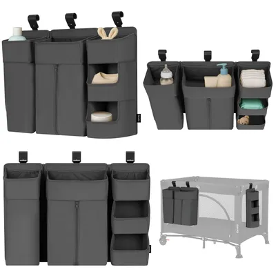 Immagine prodotto di Lionelo Sidepocket Large 58x11x58 cm Organizzatore per culla grigio