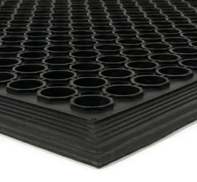 Obrázek produktu pro Gumová venkovní vstupní rohož s obvodovou hranou FLOMA DC28 - 90 x 90 x 1,4