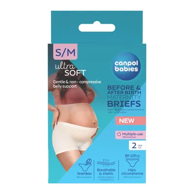 Zdjęcie produktu dla Canpol babies Majtki dla kobiet w zaawansowanej ciąży i po porodzie 2 szt. S/M 16/000