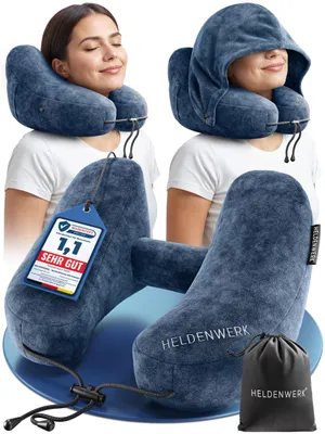 Immagine prodotto di Elzusha - Cuscino da viaggio gonfiabile con design ErgoRing