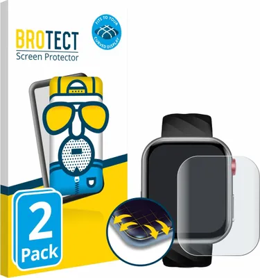 Produktbild von 2x BROTECT Fullscreen Schutzfolie für Taopon Smartwatch 1.97" Displayschutz Folie Fullcover Matt Entspiegelungsfolie