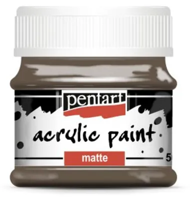 Imagen del producto de Pintura acrílica mate PENTART, 50 ml, color marrón tierra