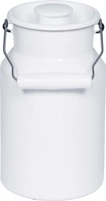 Produktbild von Riess Milchkanne mit Deckel 1,5 Liter Emaille Classic weiss