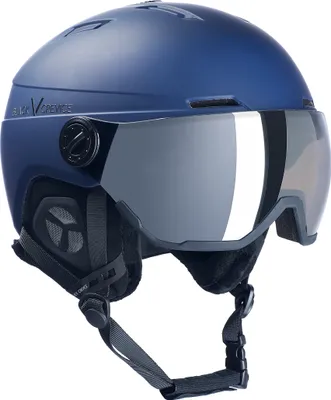 Produktbild von BLACK CREVICE Ski-& Snowboardhelm - Modell CALGARY | Visierhelm | Farbe: Navy | Größe: M/L (58-61 cm)