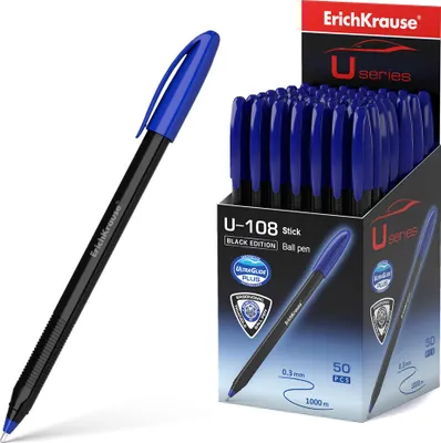 Produktbild von Kugelschreiber U-108 Black Edition 0,3mm 50er Pack Blau