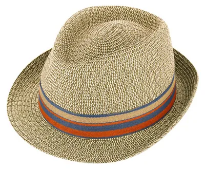 Fiebig leichter Papierstrohhut mit Ziehrband in beige