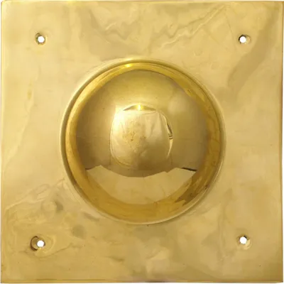 Produktbild von Quadratischer Schildbuckel, Umbo aus Messing - Buckel für Römerschild