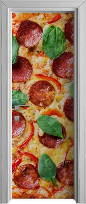 Produktbild von Tür Selbstklebende 70x210 cm Türfolie Türtapete Klebefolie -  Peperoni Pizza
