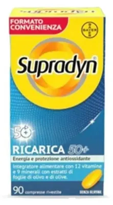 Immagine prodotto di Supradyn Ricarica 50+ Integratore con Vitamine e Minerali, con antiossidanti 90 compresse