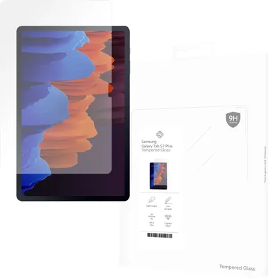 Image de Cazy Protection d’Écran compatible avec Samsung Galaxy Tab S7 Plus - Protection d’Écran en Verre pour Tablette