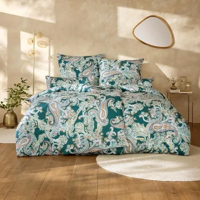 Produktbild von Estella Lyocell™ Lyocell Bettwäsche Annette smaragd 135x200 cm + 80x80 cm + 40x80 cm