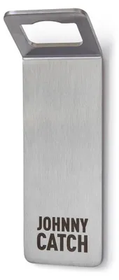 Produktbild von höfats - Johnny Catch Magnet silber - Edelstahl Wand-Flaschenöffner mit Magnet - fängt bis 20 Kronkorken - Bieröffner und Flaschenöffner mit schraubenloser Montage