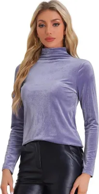 Immagine prodotto di Camicetta a maniche lunghe - Blu/Viola - Taglia M - Elastica - Abbigliamento estivo
