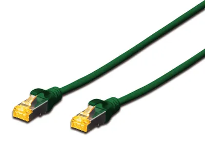 Produktbild von DIGITUS CAT 6A S/FTP Patchkabel, 1m, grün