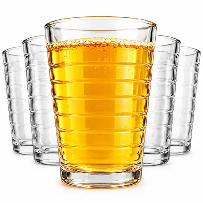 Immagine prodotto di 6 bicchieri da 320 ml con struttura bicchieri da succo bicchieri da cocktail bicchieri da long drink