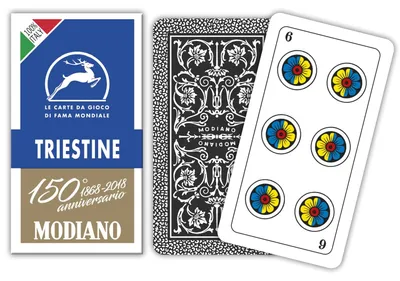 Imagen del producto de Cartas de juego azules de Trieste conmemorativas del 150º aniversario