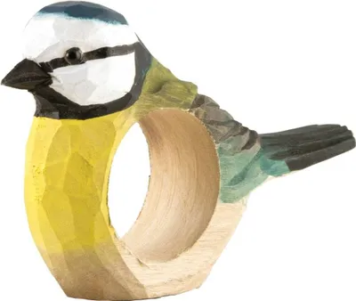 Produktbild von Wildlife Garden WG577 Serviettenring Blaumeise - Handgeschnitzter Serviettenring aus Holz für die Tischdekoration