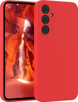 Produktbild von EAZY CASE - TPU Hülle für Samsung Galaxy A55, TPU Case stoßfeste Handyhülle, weiches Cover mit Kameraschutz, Silikonhülle in Rot