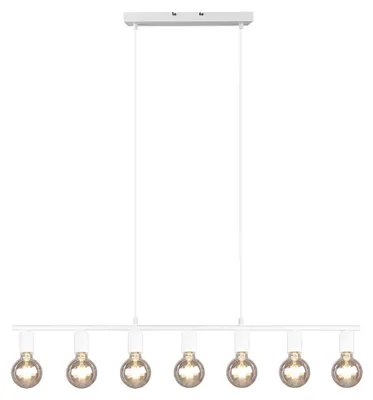Produktbild von Pendelleuchte, Höhenverstellbar, 7 flammig, weiß, H 150 cm