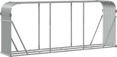 Obrázek produktu pro vidaXL Přístřešek na palivové dřevo světle šedý 234x45x100 cm Pozinkovaná ocel