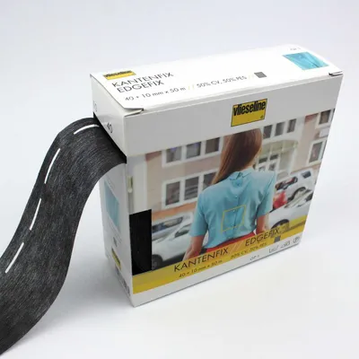 Produktbild von Vlieseline Kantenfix mit Stanzung 5 cm breit, grafit, per 0,5 m