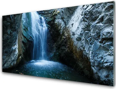 Produktbild von Acrylglasbilder 100x50 Wandbild Druck Watterfall Natur