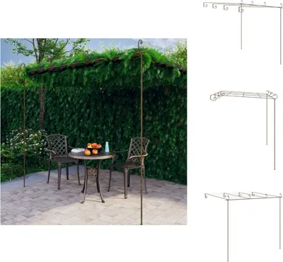 Immagine prodotto di vidaXL Pergola da giardino marrone antico 4x3x2,5 m in ferro - Archi di rose, graticci e pergole