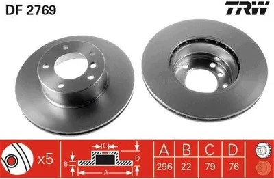 Produktbild von TRW Bremsscheiben (2 Stück) Vorderachse DF2769
