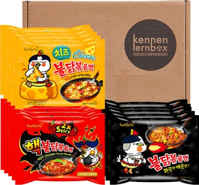 Produktbild von Samyang BULDAK Ramen Combo | Kennenlernbox | 5er Pack Hot Chicken & 5er Pack Käse & 5er Pack 2x Spicy